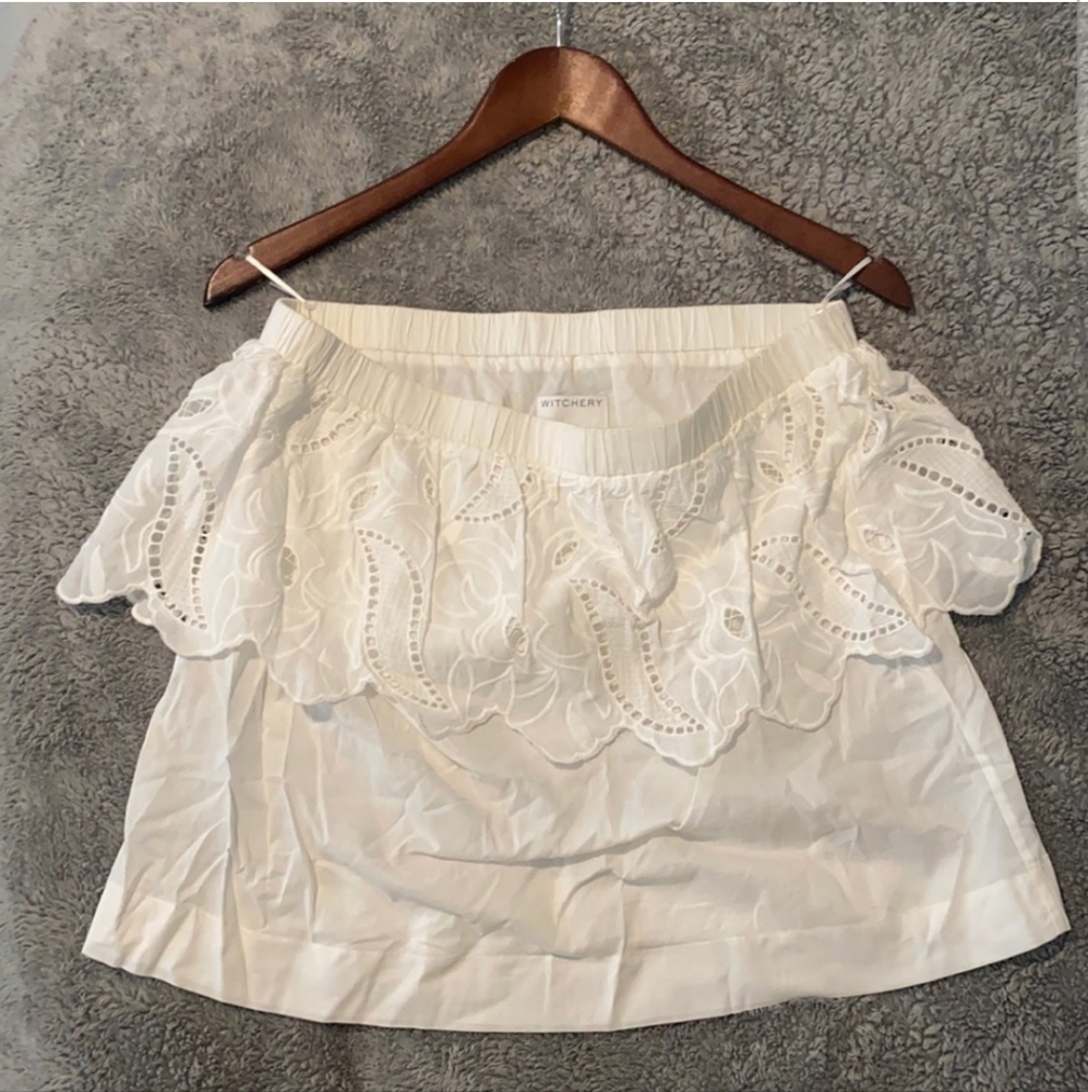 Witchery White Strapless Top